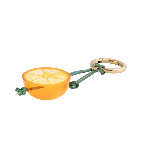 Chaveiro para bolsa de laranja.